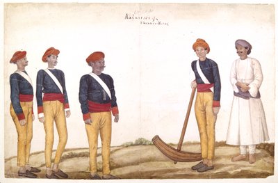 Tent Orderlies, cca 1820-30 (akvarel na papíře) od Persian School