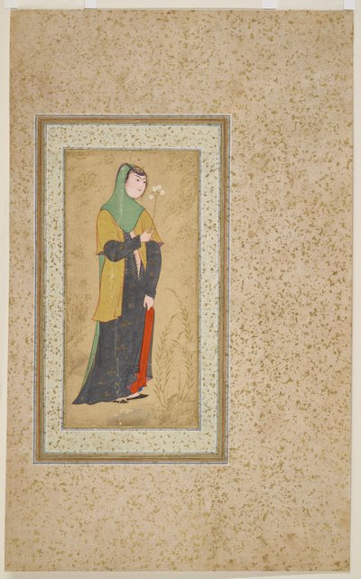 Žena se sprškou květin, c.1595 od Persian School