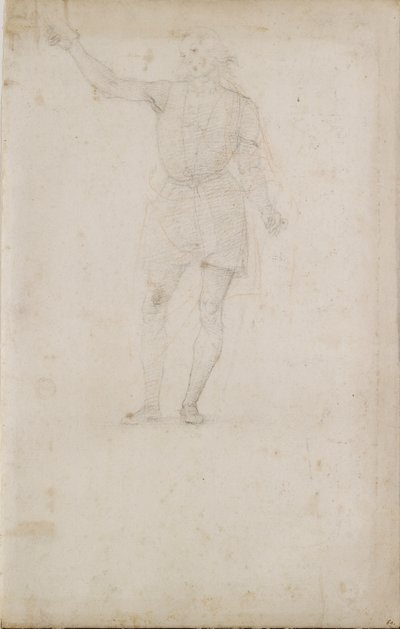Studium pro svatého Jana Křtitele. Verso: An Eye, konec 15.-začátek 16. století od Perugino