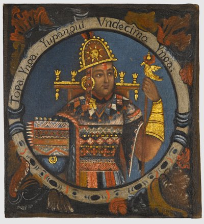 Tupac Yupanqui, 11. král Inků, polovina 18. století od Peruvian School