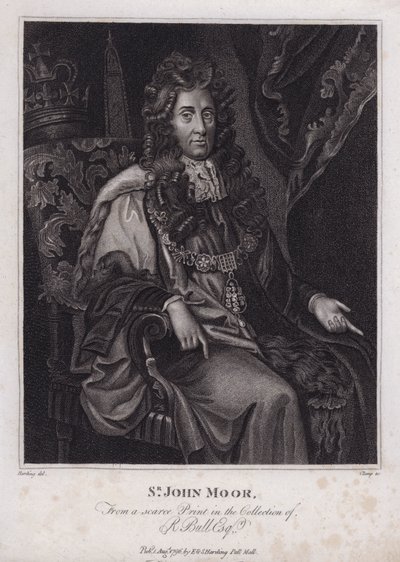 Sir John Moore , anglický politik, poslanec a primátor Londýna (rytina) od Peter (after) Lely