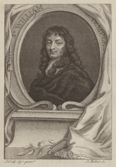 Sir William Temple , anglický diplomat a spisovatel (rytina) od Peter (after) Lely