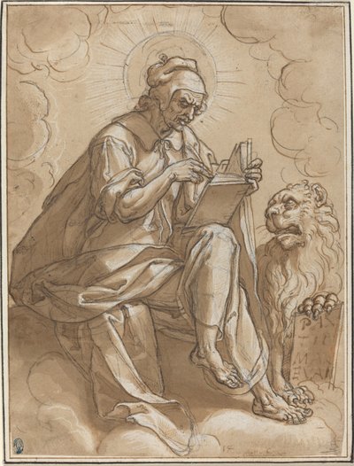 Svatý Marek evangelista od Peter Candid after Heinrich Aldegrever after Georg Pencz