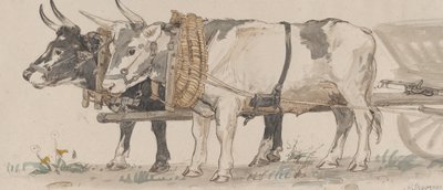 Dva voli táhnou povoz, 1874. od Peter Christian Thamsen Skovgaard