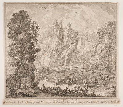 Anno 1733 dne 9. srpna Jeho královské Veličenstvo Její Veličenstvo královna a Její Veličenstvo Královna Lady Matka cestovali přes tento Field Mansseidet od Peter Cramer