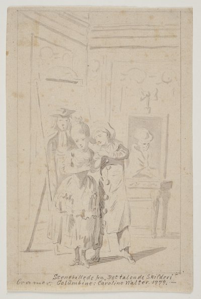Pierrot a Colombine v "The Talking Painting" od Peter Cramer