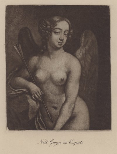 Nell Gwyn jako Cupid (mezzotinta) od Peter Cross