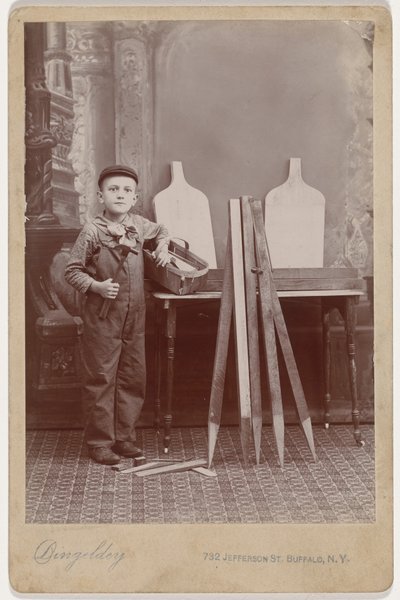 Portrét tesařského pomocníka,c. 1900 (foto) od Peter Dingeldey
