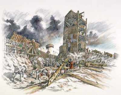 Dover Castle obležení, 1216, c1990-2010 od Peter Dunn