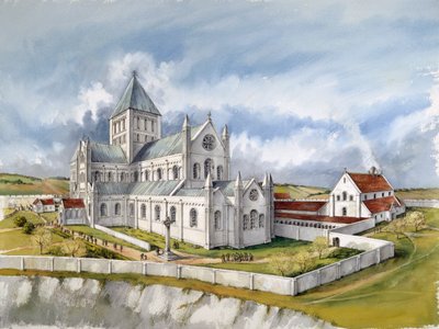 Stará katedrála Sarum, c1150, c1990-2010 od Peter Dunn