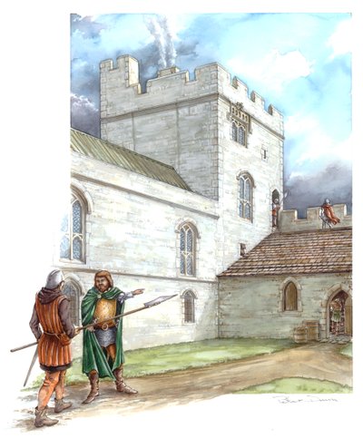 Hrad Portchester, polovina 14. století, c1990-2010 od Peter Dunn