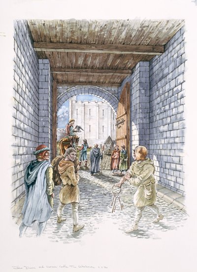 The Castle Gatehouse, Old Sarum, Wiltshire, c1130, 1994 od Peter Dunn