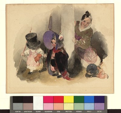 Mutter mit spielenden Kindern (Der kleine Gerngross) od Peter Fendi