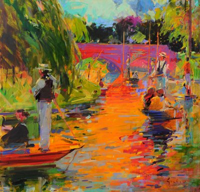 Den na řece Cam od Peter Graham (Contemporary)
