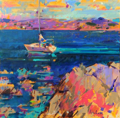 V Anchor, St Tropez Coast od Peter Graham (Contemporary)