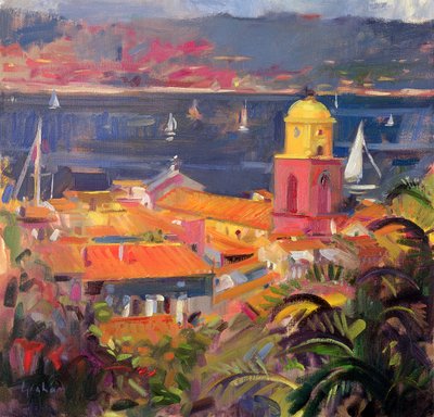 St Tropez Sailing, 2002 od Peter Graham (Contemporary)