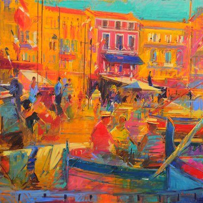 Hello Saint-Tropez, 2022 (olej na plátně) od Peter Graham