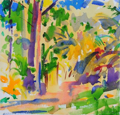 Maui Rainforest, 2023 (akvarel) od Peter Graham