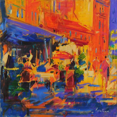 Villefranche-sur-Mer, Beau Rivage (olej na plátně) od Peter Graham