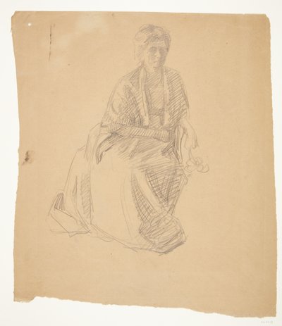 Umělcova manželka (paní Elise P. H.) seděla. Studie k obrazu: Inaugurace muzea Faaborg (1910-11) od Peter Hansen