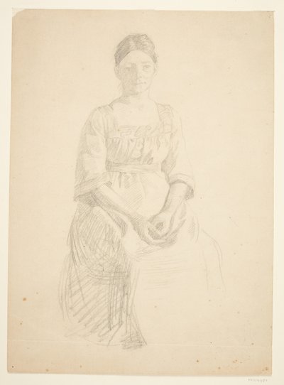 Umělcova manželka sedí jako model pro portrét paní Thory Karl Madsen pro obraz: Inaugurace Faaborgova muzea (1910-11) od Peter Hansen