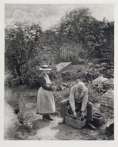 Starý muž a jeho dcera zahradnictví od Peter Henry Emerson