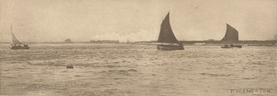 Na vodě Breydon - blížící se mořská mlha od Peter Henry Emerson