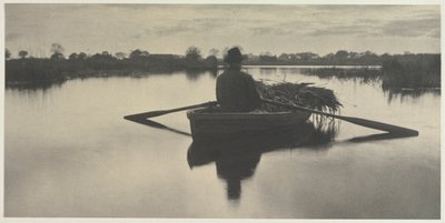 Rowing Home the Schoof-Stuff ze života a krajiny na Norfolk Broads, 1886, deska XXI, 1886. od Peter Henry Emerson