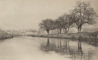 Vesnice u řeky, 1890-1891, vytištěno 1893 (foto) od Peter Henry Emerson
