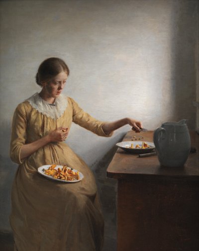 Mladá Dívka Příprava Lišek od Peter Vilhelm Ilsted