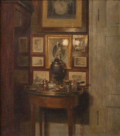 Interiér se samovarem. Večer od Peter Vilhelm Ilsted