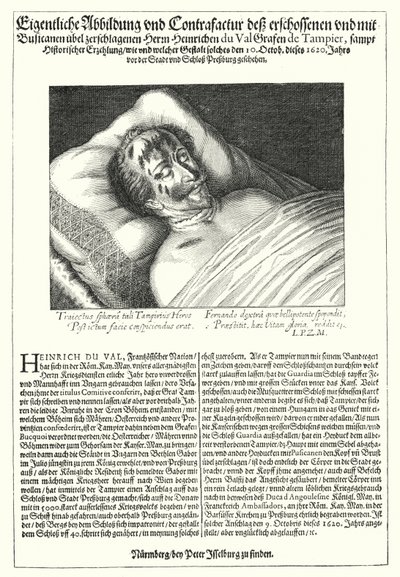 Tělo Henri du Val, hrabě de Dampierre od Peter Isselburg
