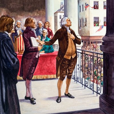 George Washington složil přísahu jako prezident Spojených států od Peter Jackson