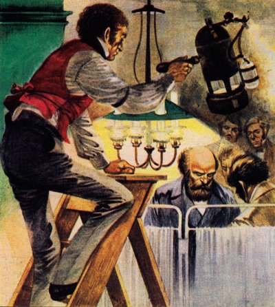 Joseph Lister trval na karbolických sprejích na operačním sále (barevné lito) od Peter Jackson