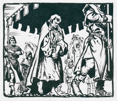 Král Jindřich II. činí pokání za vraždu Tomáše Becketa (litografie) od Peter Jackson