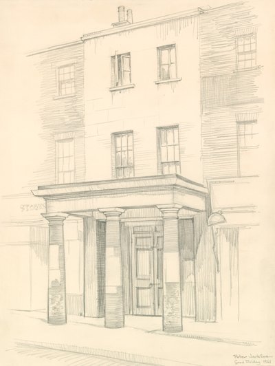 Marylebone Theatre, Londýn, vchod v Church Street, postavený v roce 1837 od Peter Jackson