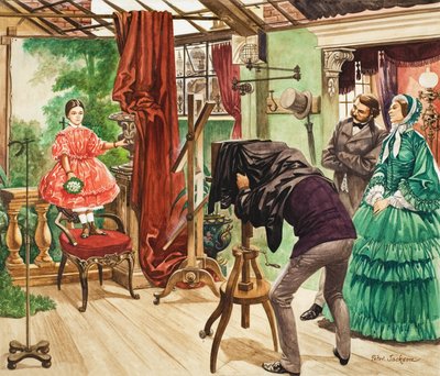 Fotografování v 19. století (kvaš na papíře) od Peter Jackson