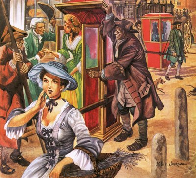 Židle Sedan v Anglii 18. století od Peter Jackson