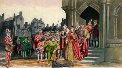Sir Walter Raleigh odkládá svůj plášť pro královnu Alžbětu I od Peter Jackson
