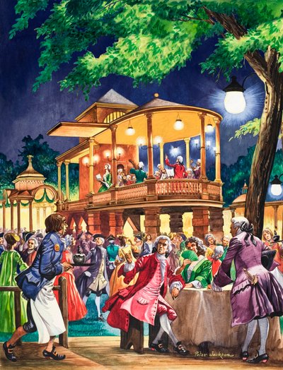 Vauxhall Pleasure Gardens kolem roku 1750 od Peter Jackson