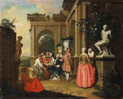 Koncert Portico, 1739 od Peter Jacob Horemans