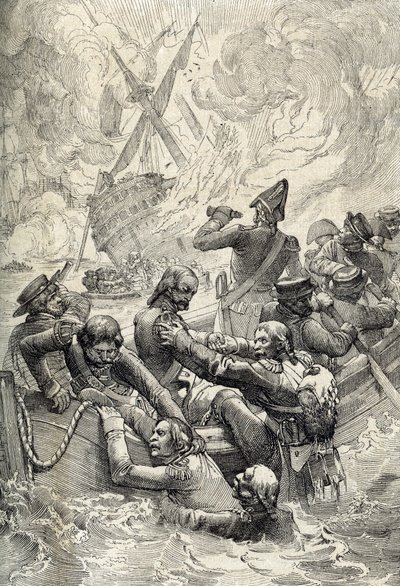 Egyptská expedice: Zničení Orientu v bitvě na Nilu (bitva u Aboukiru) v srpnu 1798 (bitva v zátoce Aboukir: zničení L