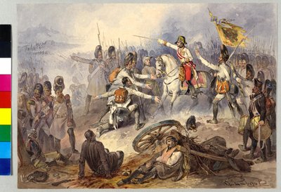 Bitva u Stockachu 1799 (akvarel) od Peter Johann Nepomuk Geiger