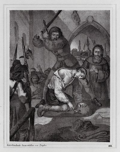Poprava hraběte z Reinsteinu-Tattenbachu od Peter Johann Nepomuk Geiger
