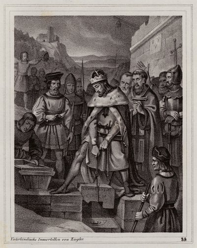 Založení opatství Lilienfeld od Peter Johann Nepomuk Geiger