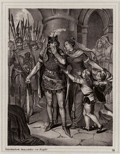 Jan Slepý, český král (rytina) od Peter Johann Nepomuk Geiger