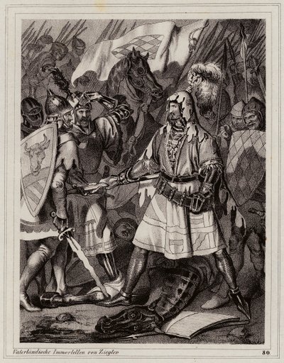 Jan Slepý, český král (rytina) od Peter Johann Nepomuk Geiger