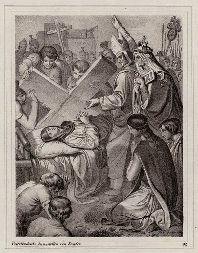 Svatá Helena a objevení pravého kříže, 325 (rytina) od Peter Johann Nepomuk Geiger