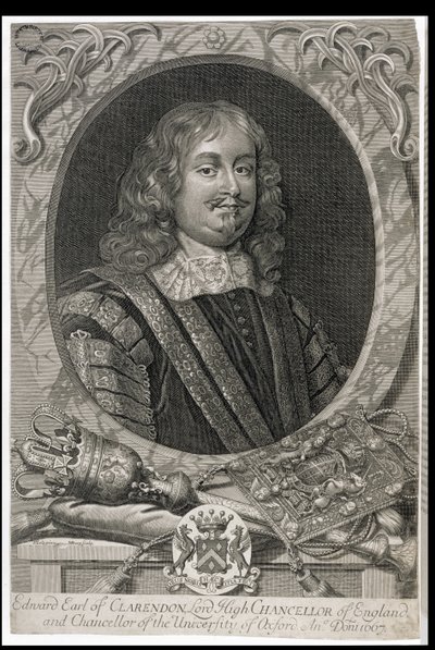 Edward Hyde, 1. hrabě z Clarendonu (1609-74), ryl M. Burg od Peter Lely