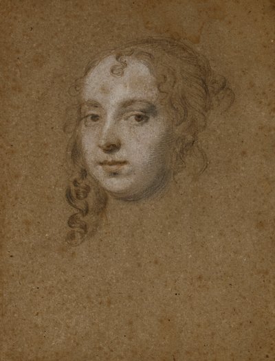 Portrét hlavy dámy, od Peter Lely